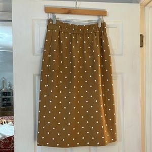 J Crew Factory pull on polka dot skirt